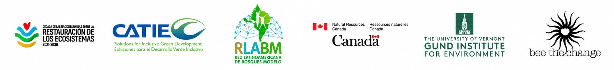 Logotipos de organizaciones aliadas en restauración y conservación